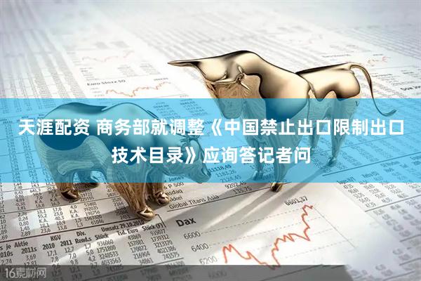 天涯配资 商务部就调整《中国禁止出口限制出口技术目录》应询答记者问